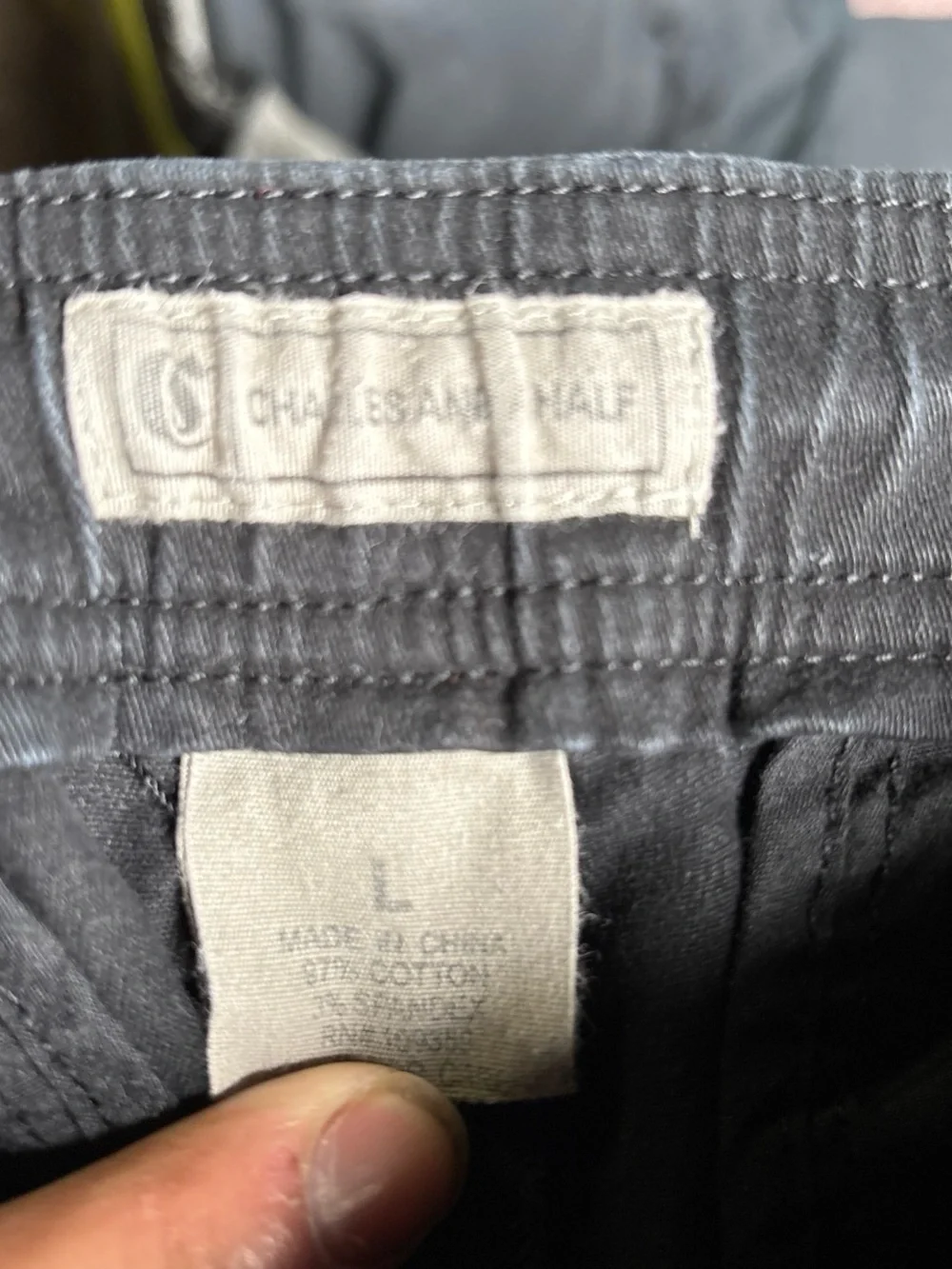 Men's Black Elastic-Waist Joggers with Welt Back Pocket